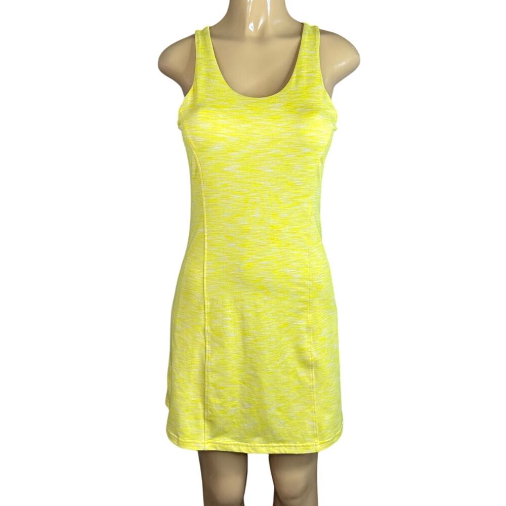 Outdoor Voices Flow Circle Back Racerback Dress Spring Fling Yellow SZ Medium